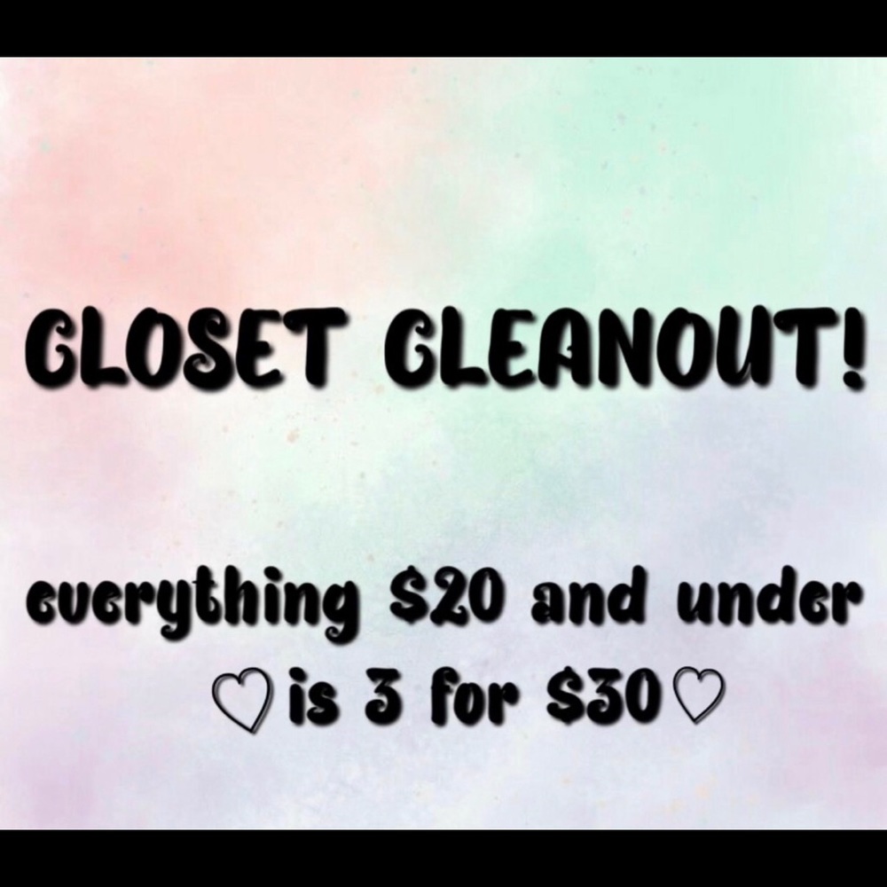 CLOSET CLEAN OUT!